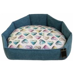 Лежанка с бортиками для животных ANTEPRIMA "Medusa", бирюзовая, S, (55х45х14см) (Италия)