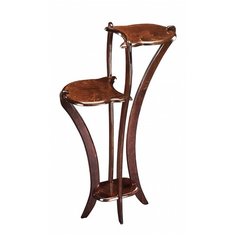 Деревянная подставка для цветов - Ус-2 цв. "Тёмный орех", Габ. разм. 1000х550х350 mm, полка d-240 mm Аква Сервис