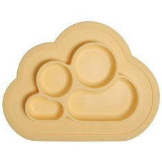 Тарелка детская силиконовая с секциями на присоске, желтый Baby Nice