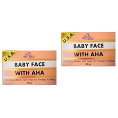 Мыло K.Brothers Baby Face c AHA-кислотами, регенерация и профилактика акне и угревой сыпи, 2 шт. по 50 гр.
