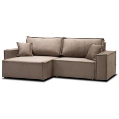 Угловой диван Фабио, Ладья, велюр, бежевый