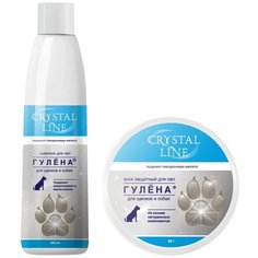 Гулена Шампунь для лап 200 мл и воск для лап 90гр Crystal line Apicenna