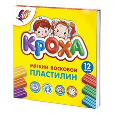 Пластилин мягкий ЛУЧ "Кроха", 12 цветов, 180 г, со стеком, картонная упаковка, 23С 1484-08