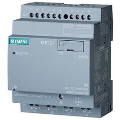 Логический модуль без дисплеяSiemens LOGO! 24RCEo AC, 24 В реле, 8 DI 4 DQ, 6ED10522HB080BA1