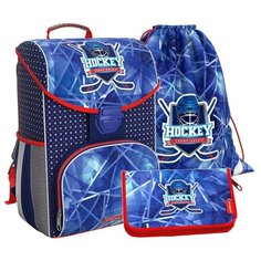 Ранец школьный Erich Krause ErgoLine15L "Hockey" с наполнением 48246set