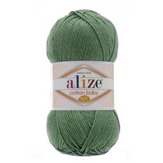 Пряжа Alize "Cotton Baby Soft", 270 метров, 5 мотков по 100 грамм, цвет: 274 хаки