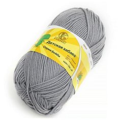 Пряжа Камтекс "Детская забава", цвет: 168 светло-серый, 140 м, 50 грамм (10 мотков)