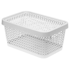 Коробка с крышкой 4,5л 27х18х12,5см (пирула белый) Idea (М Пластика)