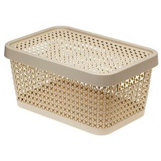 Коробка с крышкой 12л 38х26х18см (пирула латте) Idea (М Пластика)