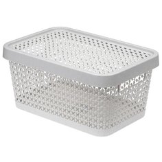 Коробка с крышкой 4,5л 27х18х12,5см (пирула смоки) Idea (М Пластика)