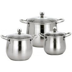 Набор кастрюль из нержавеющей стали 6 предметов CALVE, серебристый
