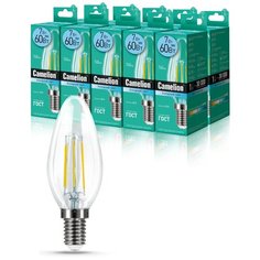 Набор из 10 светодиодных лампочек Camelion LED7-C35-FL/845/E14