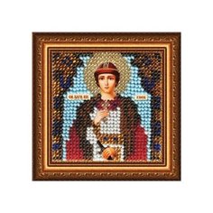 223ПМИ Набор для вышивания бисером Вышивальная мозаика Икона Св. Блгв. князь Глеб, 6,5*6,5 см