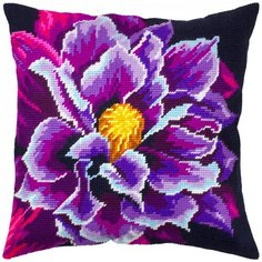 Подушка полукрестом чарiвниця арт. V328 Клематис 40х40 см Brvsk