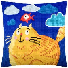 Подушка крестом чарiвниця арт. Z68 Кот 40х40 см Brvsk
