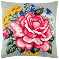 Подушка крестом чарiвниця арт. Z73 Роза 40х40 см Brvsk