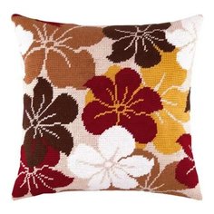 Подушка полукрестом чарiвниця арт. V116 Катарантус 40х40 см Brvsk