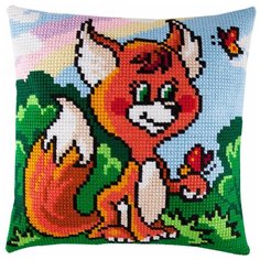 Подушка крестом чарiвниця арт. Z12 Лисенок 40х40 см Brvsk