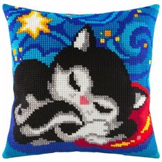 Подушка крестом чарiвниця арт. Z04 Кошачьи сны 40х40 см Brvsk