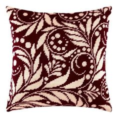 Подушка полукрестом чарiвниця арт. V126 Цветочные узоры 40х40 см Brvsk