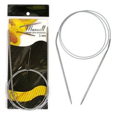 Спицы круговые на тросиках Maxwell Black 80 см арт.#10 3,0мм