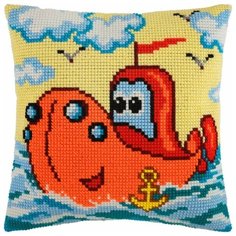 Подушка крестом чарiвниця арт. Z28 Субмарина 40х40 см Brvsk