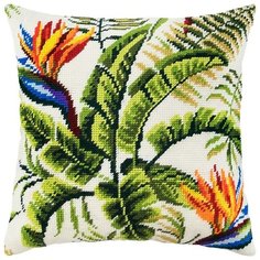 Подушка полукрестом чарiвниця арт. V191 Тропики 40х40 см Brvsk
