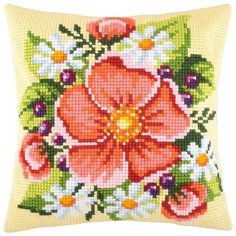 Подушка крестом чарiвниця арт. Z30 Букет 40х40 см Brvsk