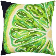 Подушка полукрестом чарiвниця арт. V295 Лайм 40х40 см Brvsk