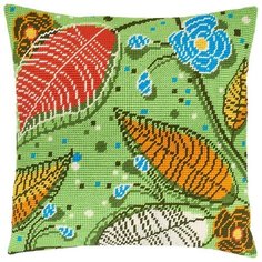 Подушка полукрестом чарiвниця арт. V197 Зелень 40х40 см Brvsk