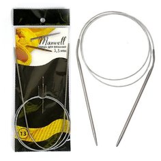 Спицы круговые на тросиках Maxwell Black 80 см арт.#9 3,5мм