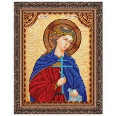 Набор для вышивания бисером абрис АРТ арт. AA-072 Св.Кристина 23х30 см Abris ART