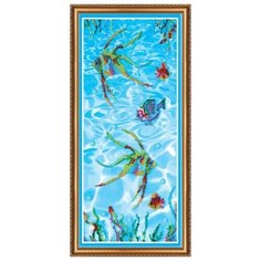 Набор для вышивания бисером абрис АРТ арт. AB-085 Рыбки 3 23х48 см Abris ART