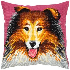 Подушка полукрестом чарiвниця арт. V326 Колли 40х40 см Brvsk