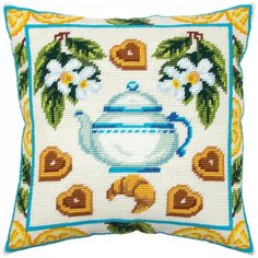 Подушка полукрестом чарiвниця арт. V327 Печенье к чаю 40х40 см Brvsk