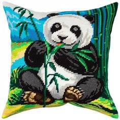 Подушка полукрестом чарiвниця арт. V339 Панда 40х40 см Brvsk