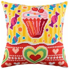 Подушка полукрестом чарiвниця арт. V179 Dolce Vita - сладкая жизнь 40х40 см Brvsk