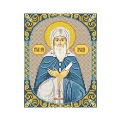 Набор для вышивания бисером нова слобода арт.С9161 Св.Прп.Аркадий 18х23 см Nova Sloboda