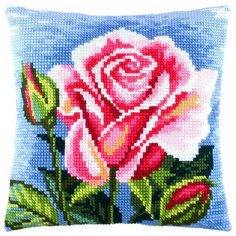 Подушка крестом чарiвниця арт. Z31 Роза 40х40 см Brvsk