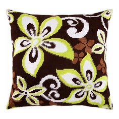 Подушка полукрестом чарiвниця арт. V103 Ваниль 40х40 см Brvsk