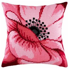 Подушка крестом чарiвниця арт. Z37 Розовый цветок 40х40 см Brvsk