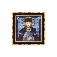 Набор для вышивания вышивальная мозаика арт. 121ПМИ Св.Блг. Кн. Борис 6,5х6,5см