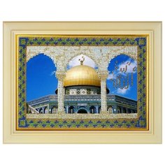 Набор для вышивания вышивальная мозаика арт. 101РВМ Мечети мира. Мечеть Купол скалы в Иерусалиме 13,5х20 см