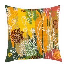 Подушка полукрестом чарiвниця арт. V145 Осенний день 40х40 см Brvsk