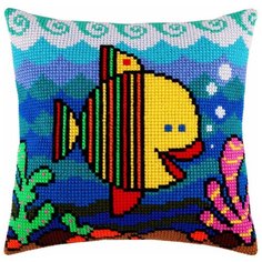 Подушка крестом чарiвниця арт. Z18 Рыбка 40х40 см Brvsk