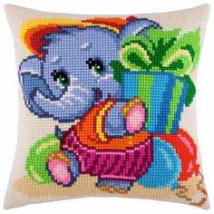 Подушка крестом чарiвниця арт. Z23 Слоненок 40х40 см Brvsk