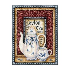 Набор для вышивания сделай своими руками арт.К-40 Коллекция чая.Оранж Пеко 20х26,5 см