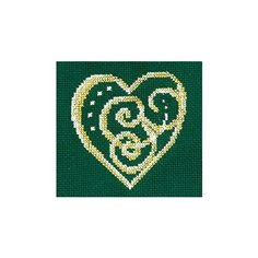 Набор для вышивания сделай своими руками арт.З-33 Золотые украшения.Сердце 12х12 см