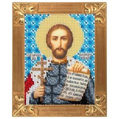 Набор для вышивания бисером вертоградъ арт. B705 Святой Александр Невский 10х13 см Brvsk