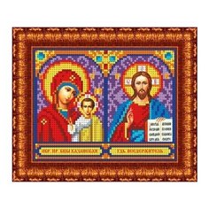 Набор для вышивания бисером каролинка арт. КБИН-5011(ч) Венчальная пара 12,7х16 см